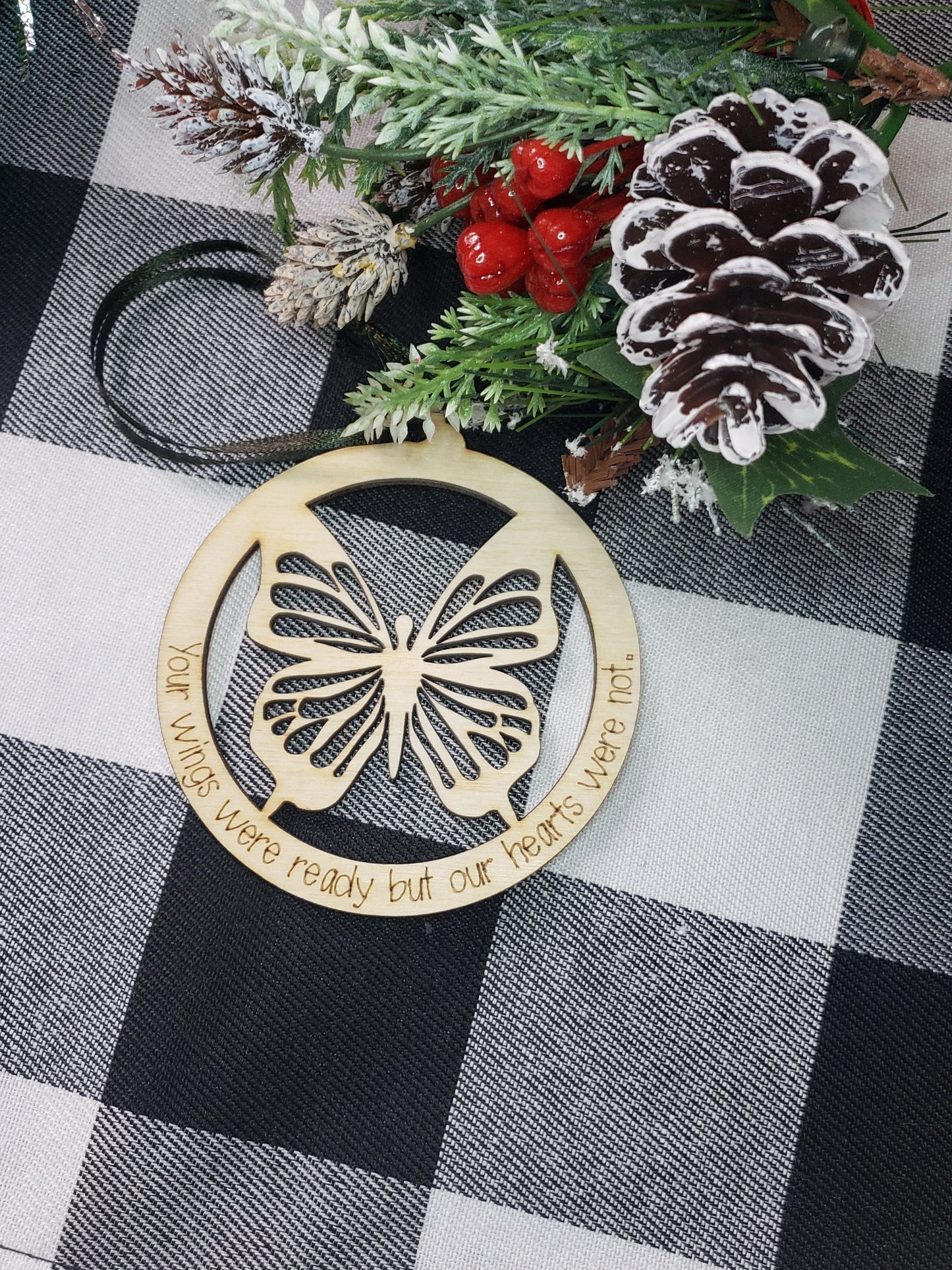 Butterfly Memorial Christmas Ornament