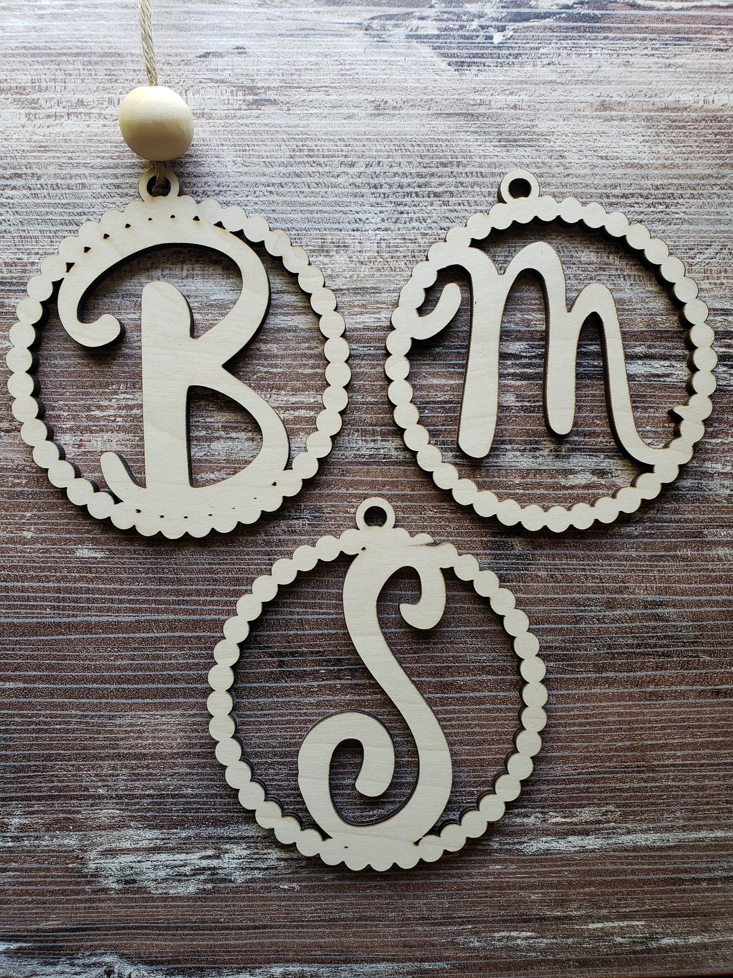 Car charms scalloped Edges