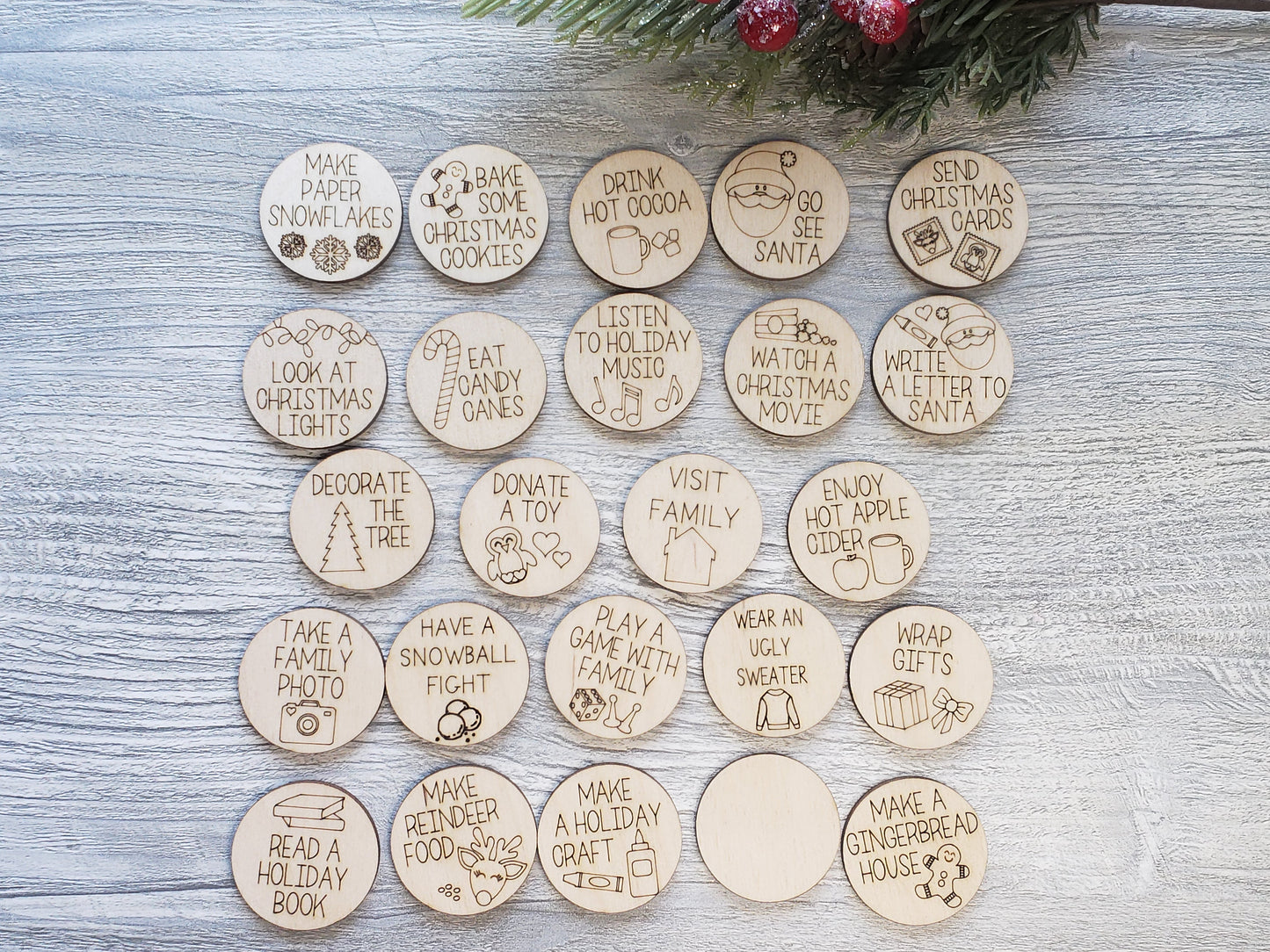 Christmas Activity Tokens 24 piece set