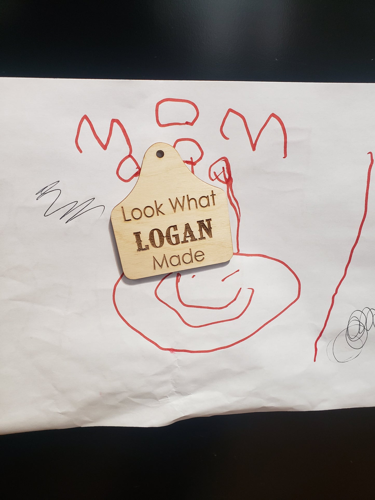 Look what I made tag magnet personalized