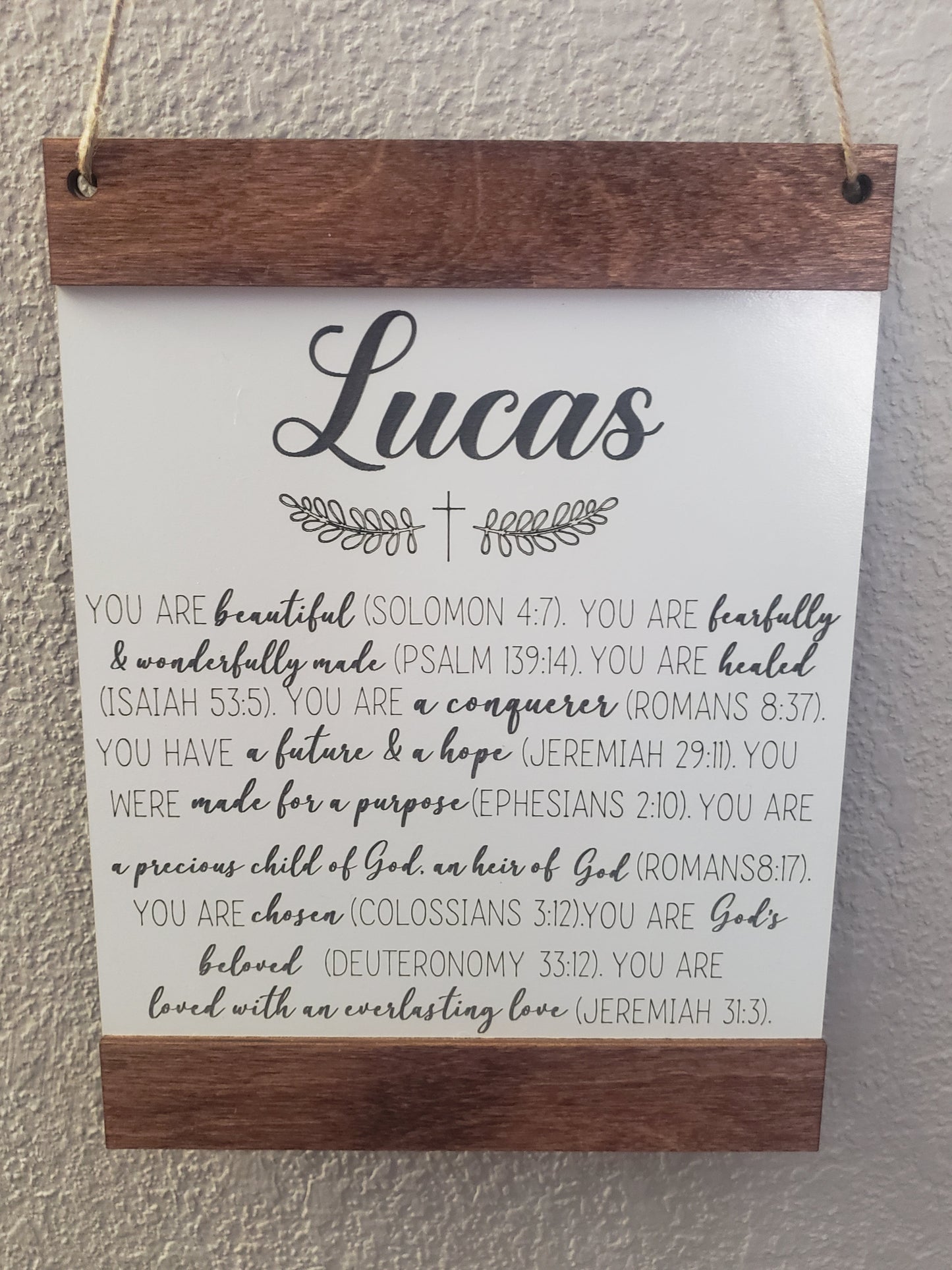 Baptism Hanging Sign Personalized