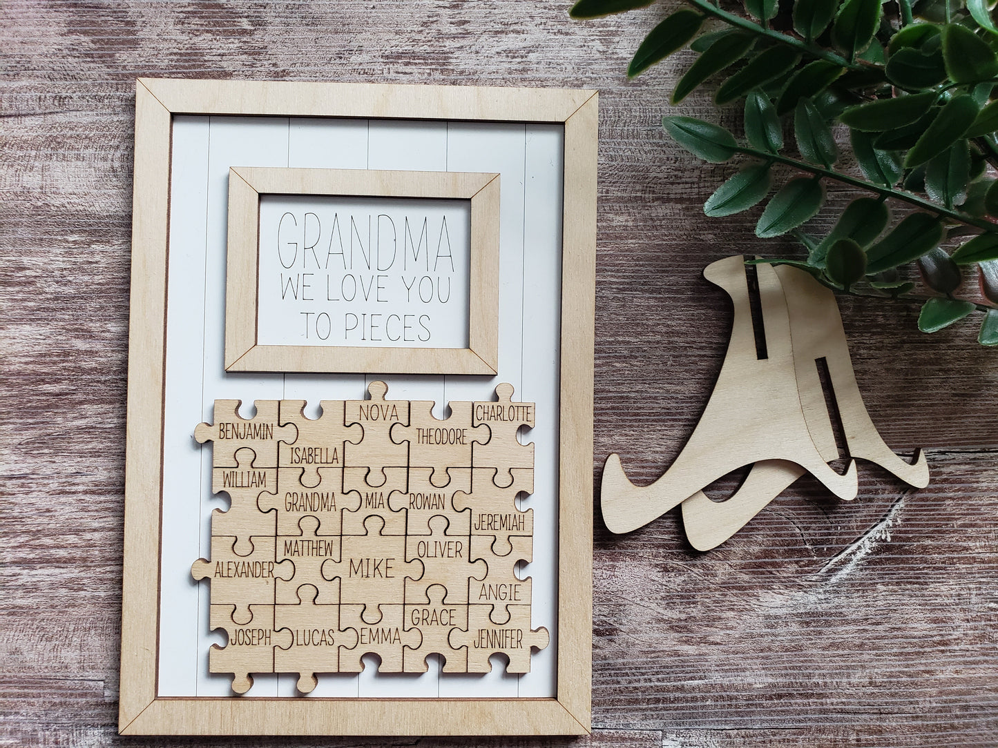 We Love You To Pieces Puzzle Pieces Sign Personalized