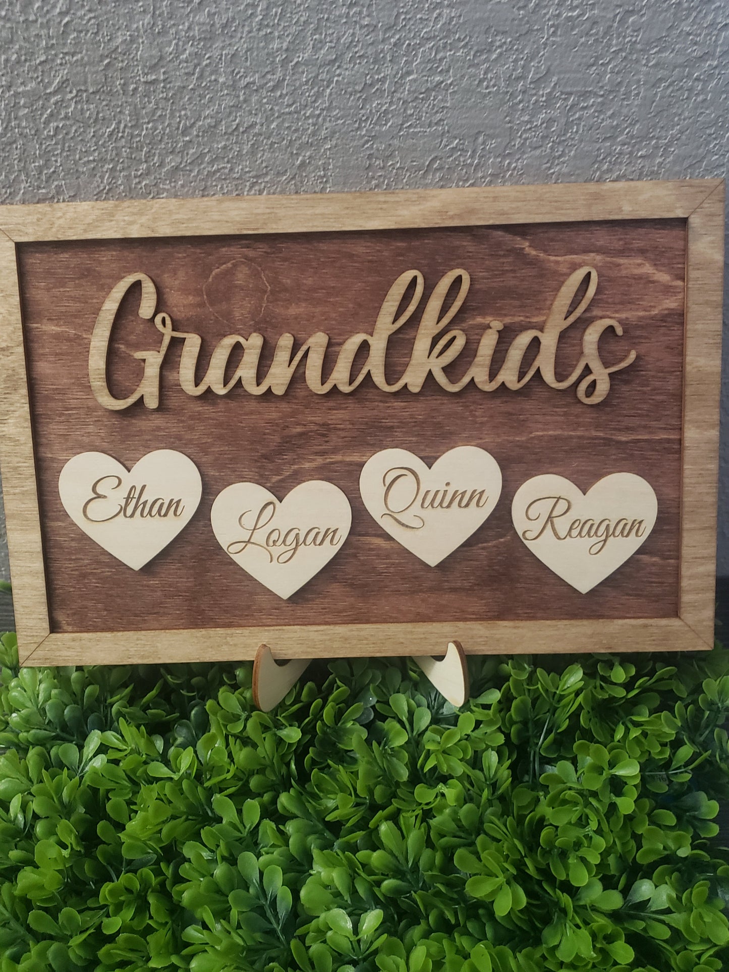 Grandkids Personalized Heart Sign