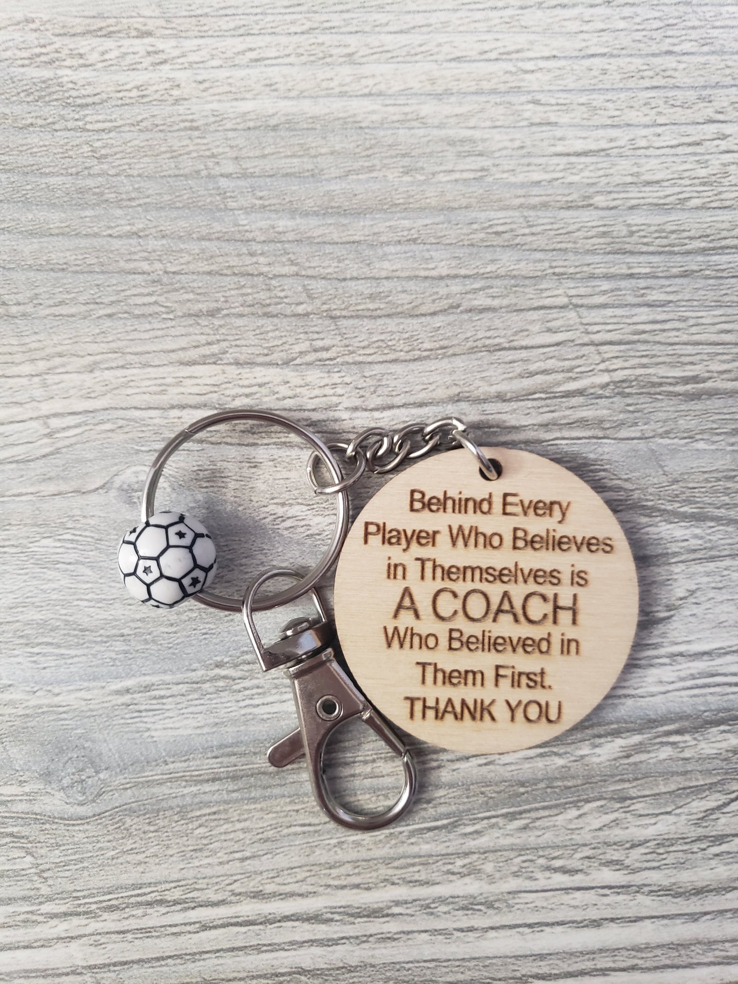 Behind Every Player Coach Keychain