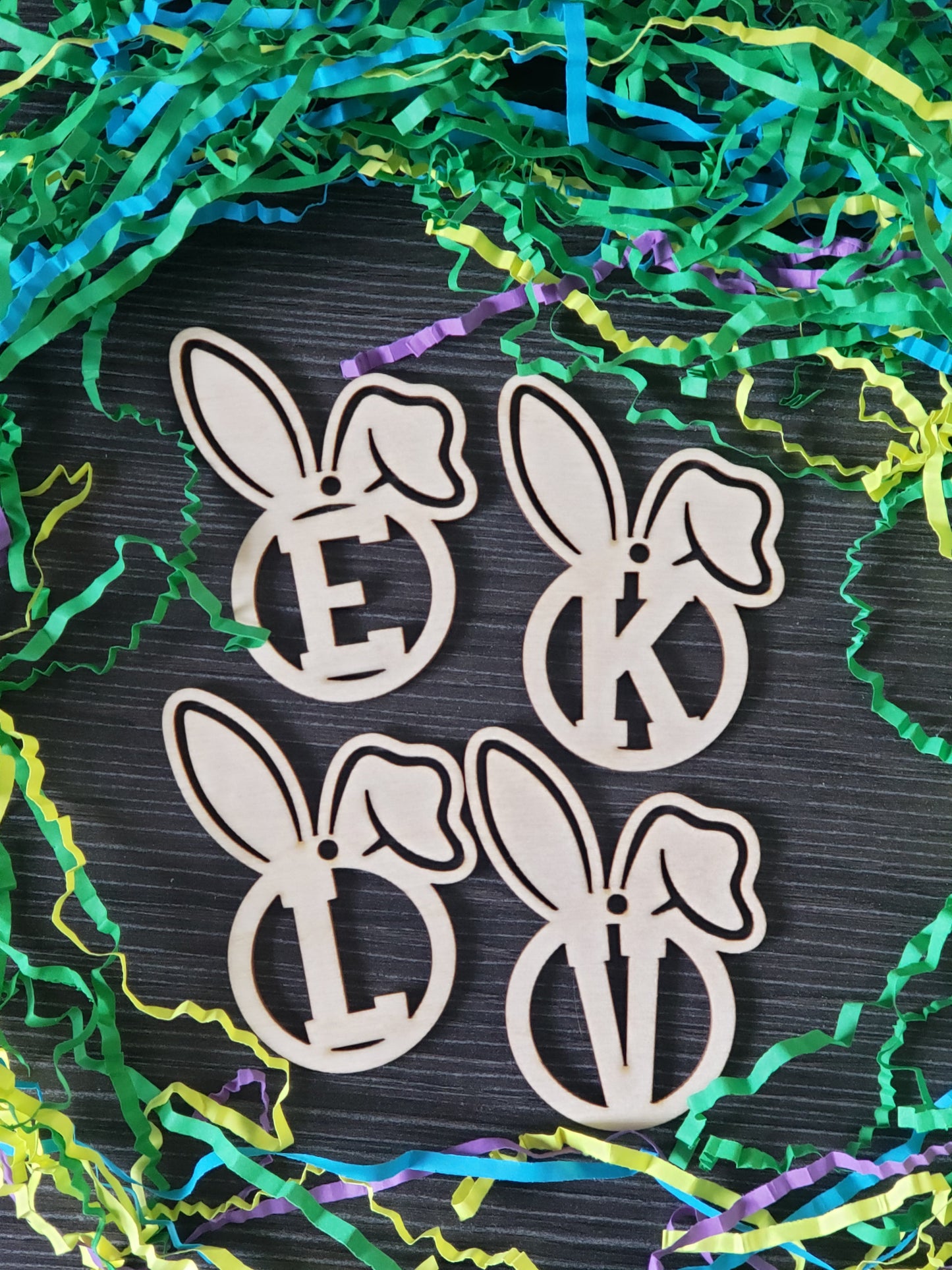 Easter Alphabet Basket Tags Small Personalized