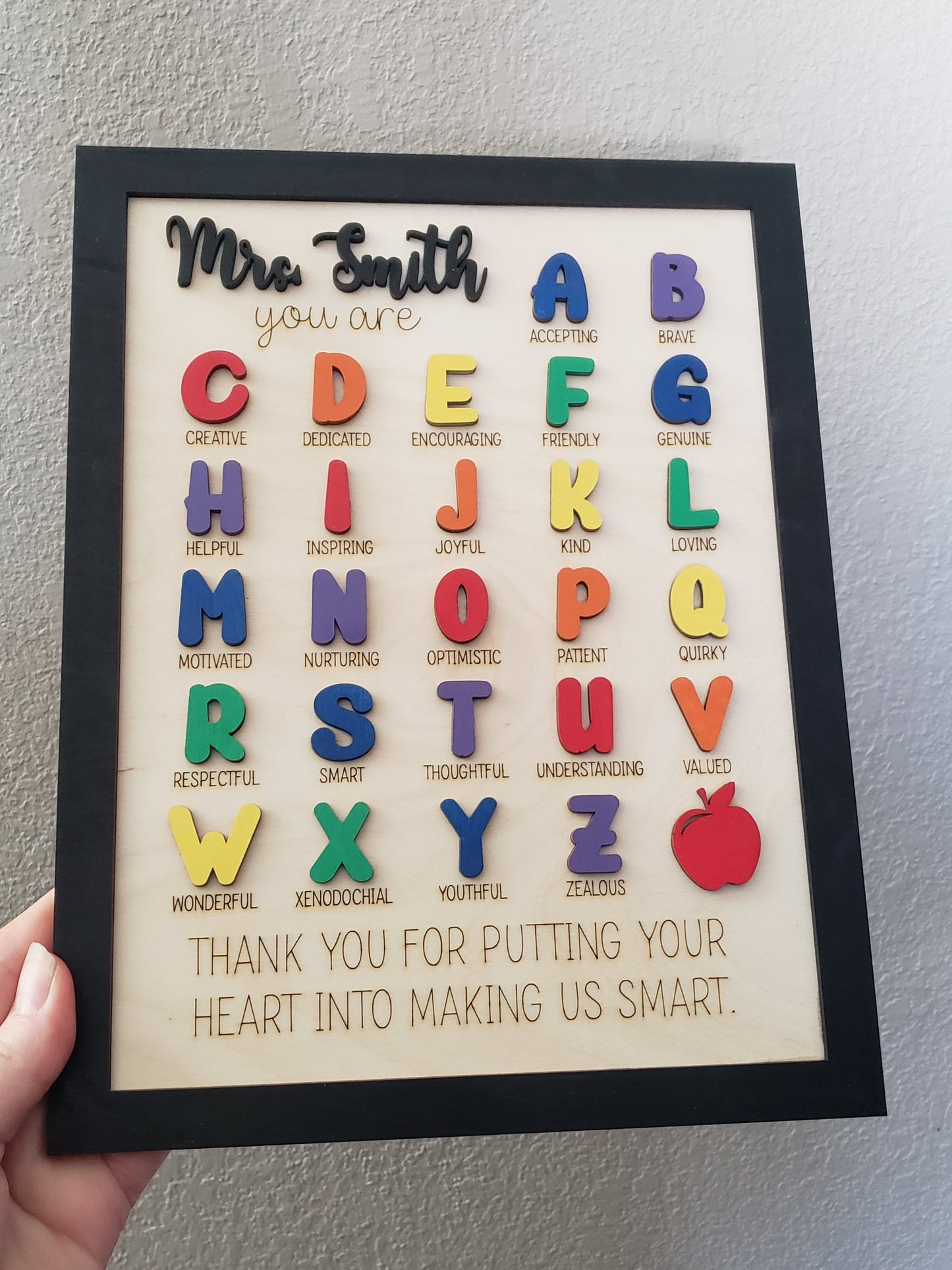Teacher ABC Sign Personalized