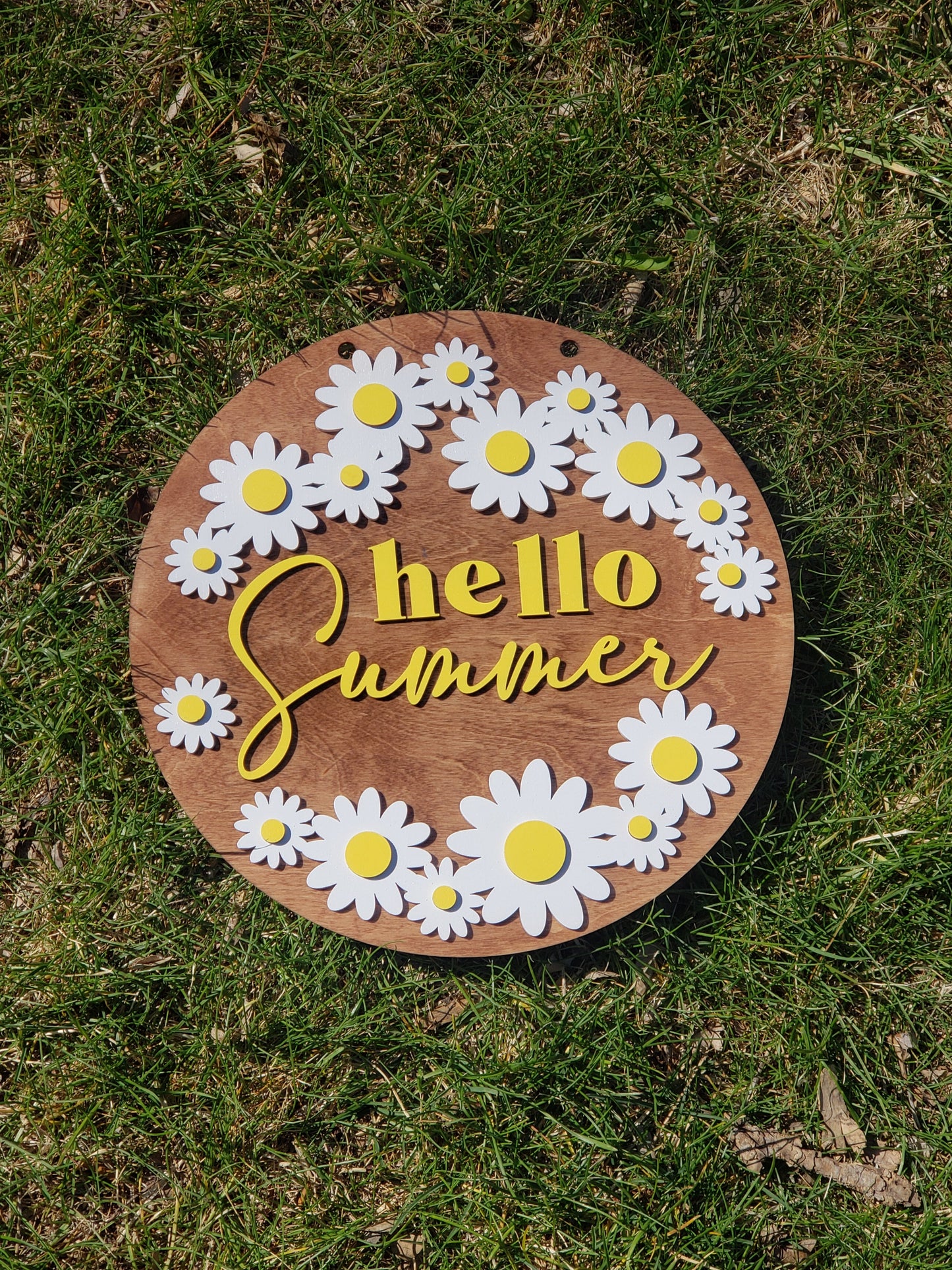 Hello Summer Daisy Sign