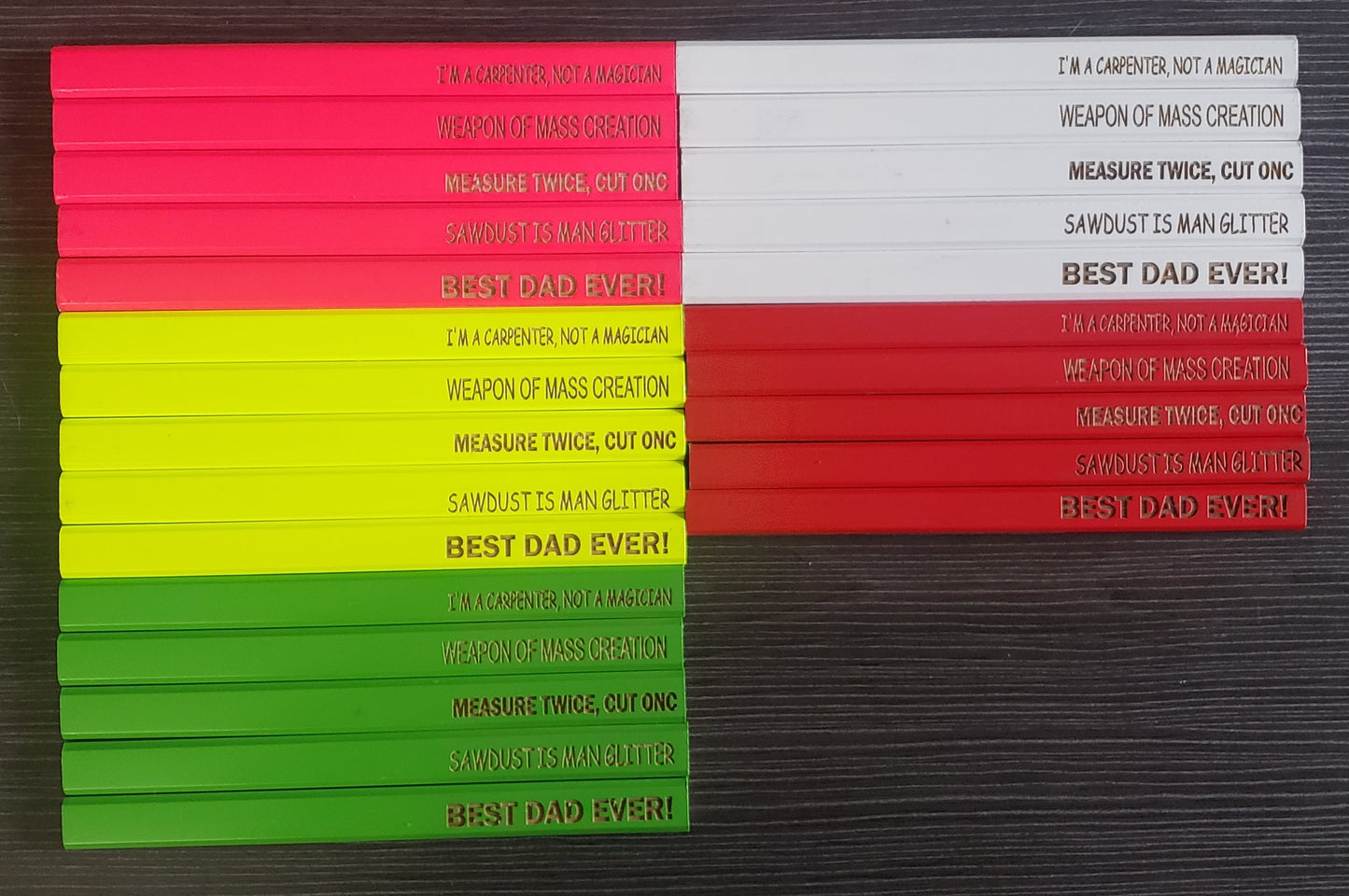 Carpenter Pencils Set of 5 Father's Day