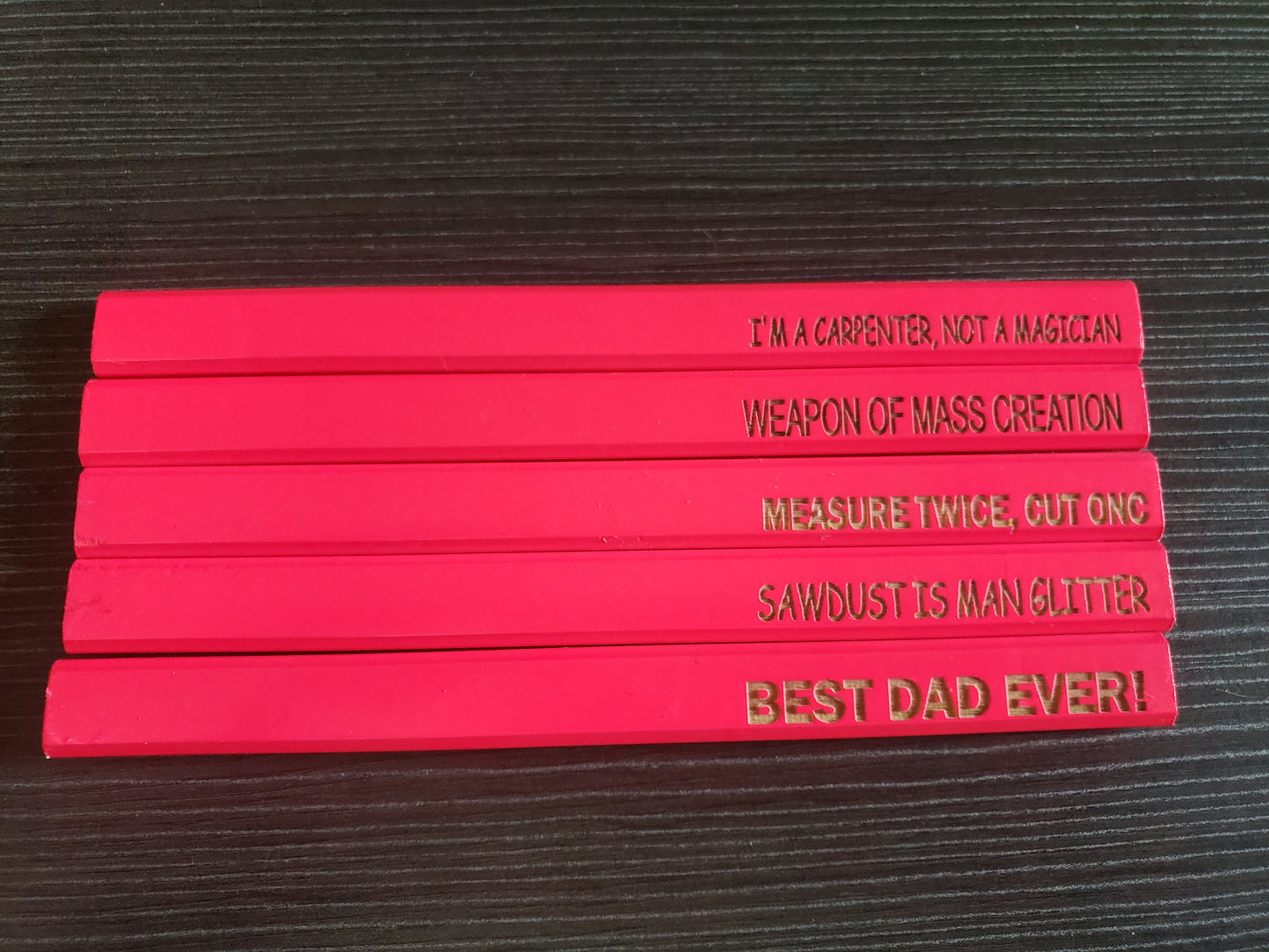 Carpenter Pencils Set of 5 Father's Day