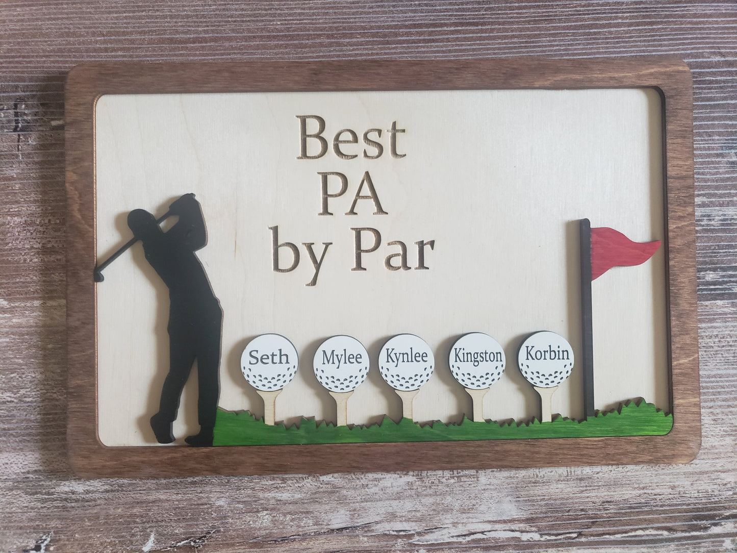 Best Grandpa Dad by Par Golf Sign Personalized