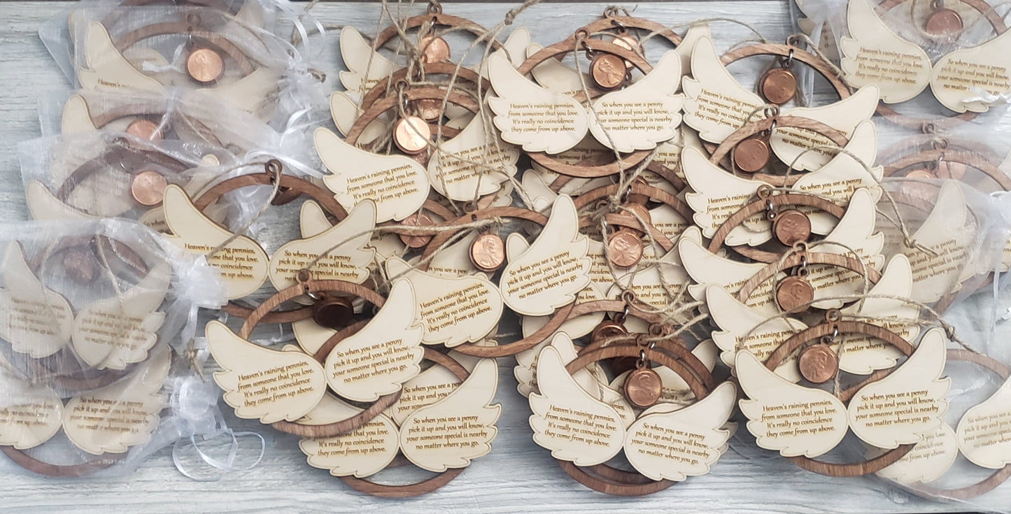 Pennies from Heaven Christmas Ornament Personalized memorial