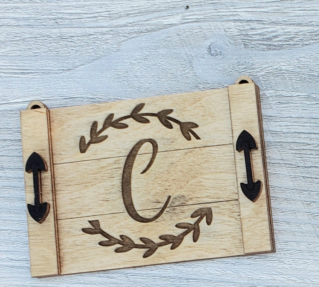 Noodle Board Christmas Ornaments Personalized with letter