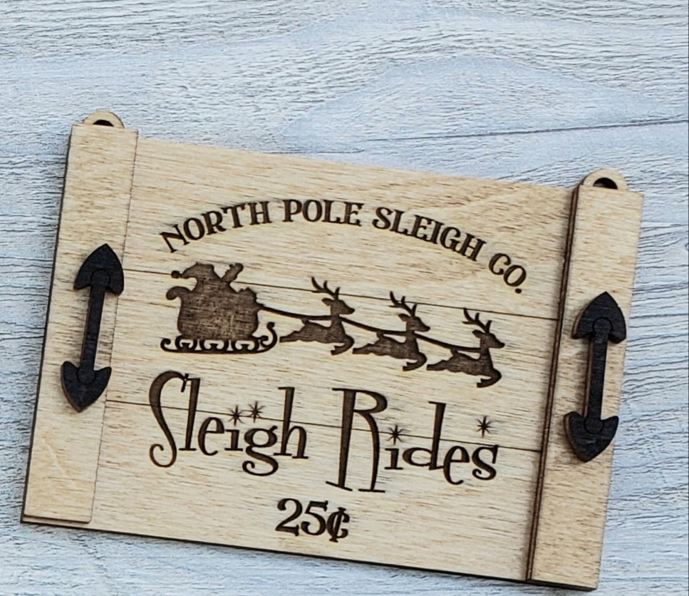 Noodle Board Christmas Ornaments Personalized with letter