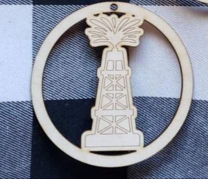 Oil Field Worker Christmas Ornament