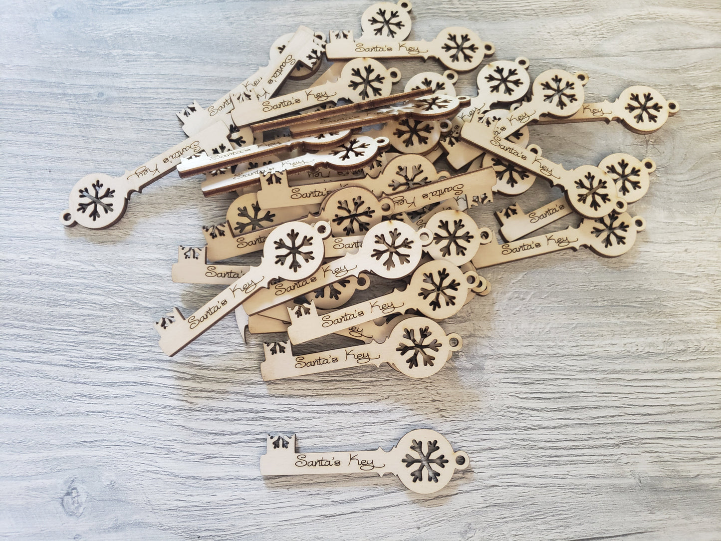 Santa's Key Small Ornament Lot of 3