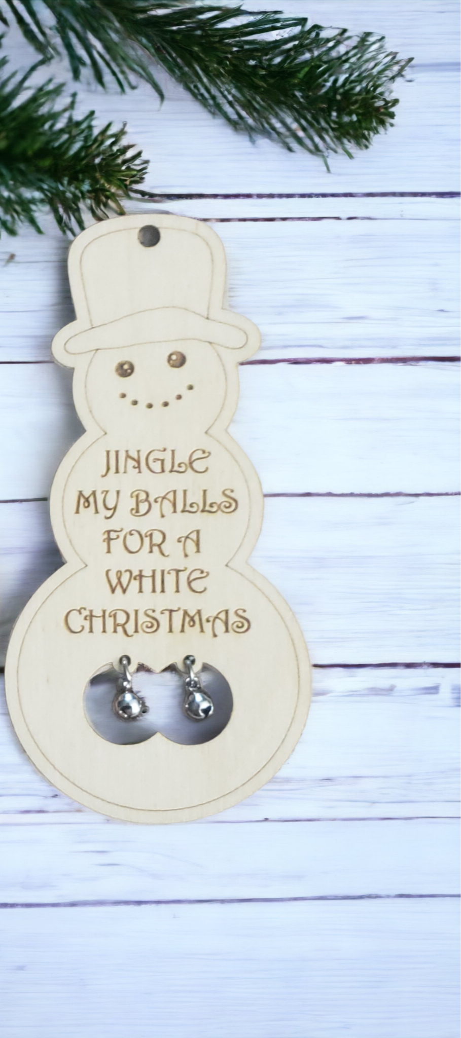 Jingle my balls for a white Christmas Ornaments