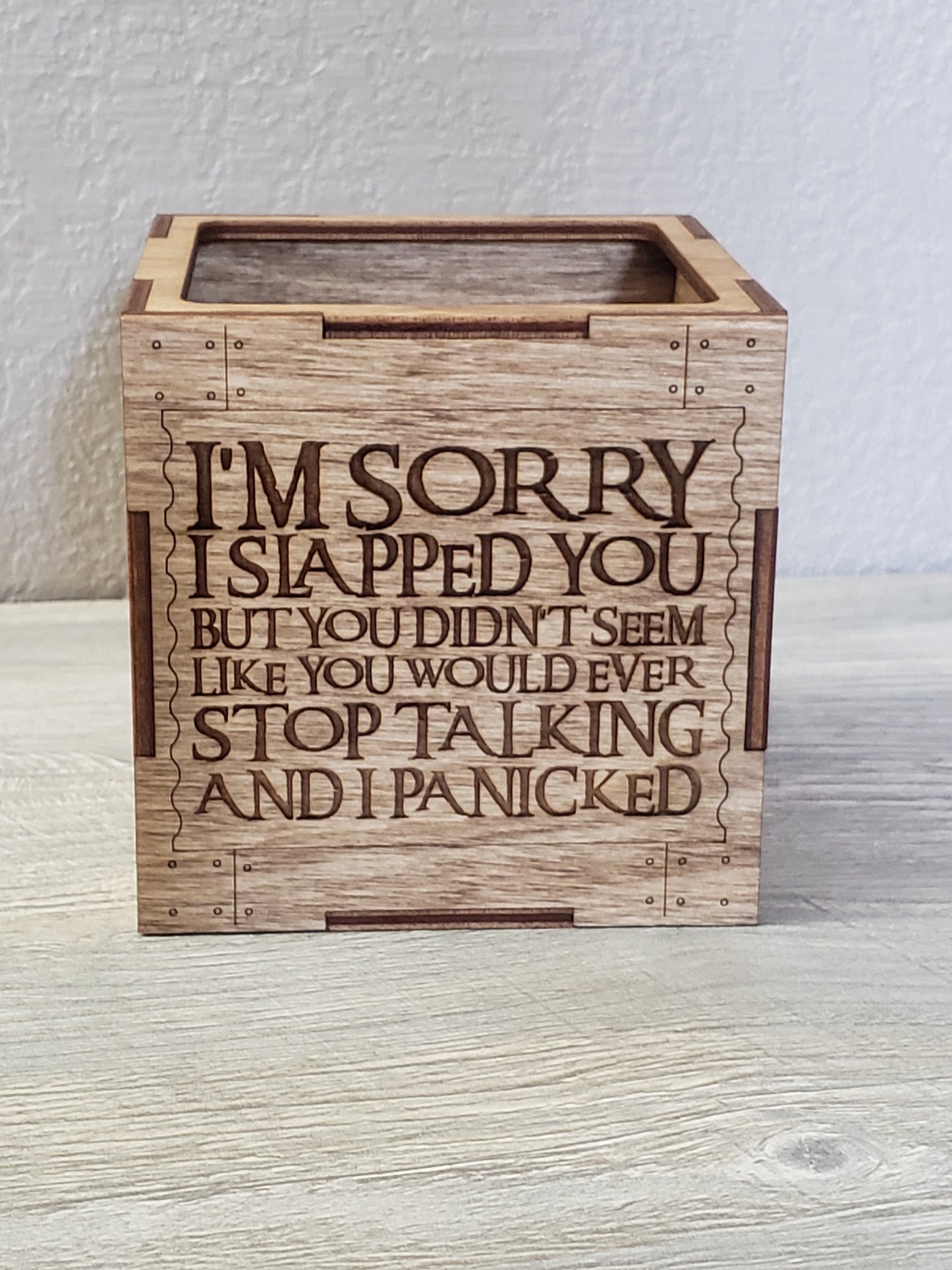 Pen Holder I'm sorry I slapped you