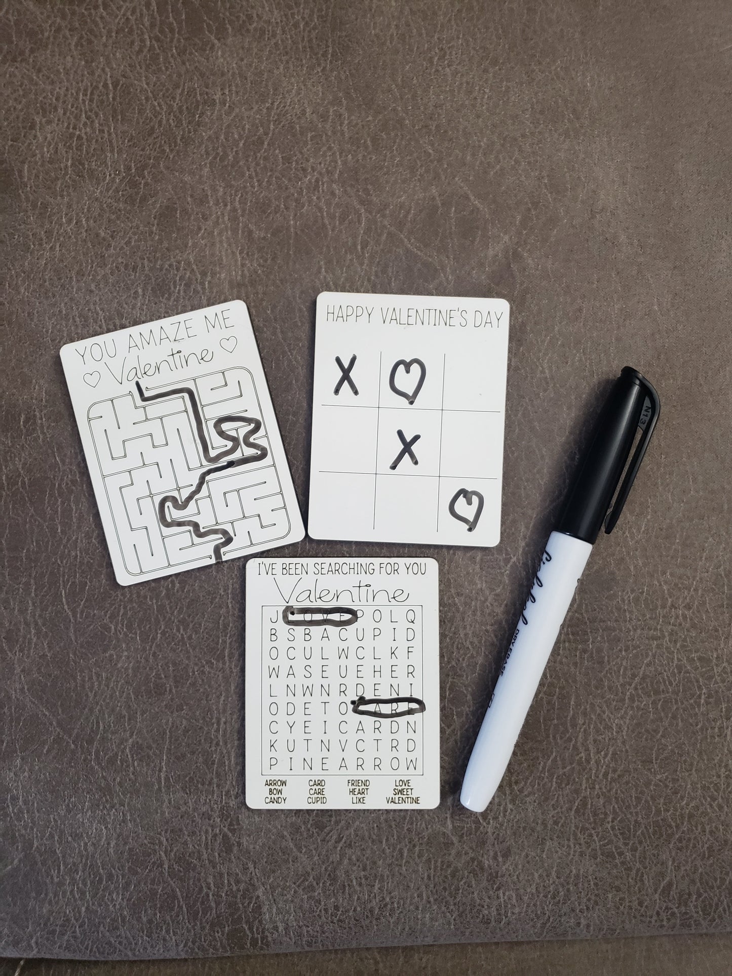 Valentine's dry erase activity boards small