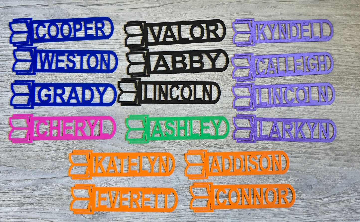 3D Printed bookmarks Personalized kids teachers