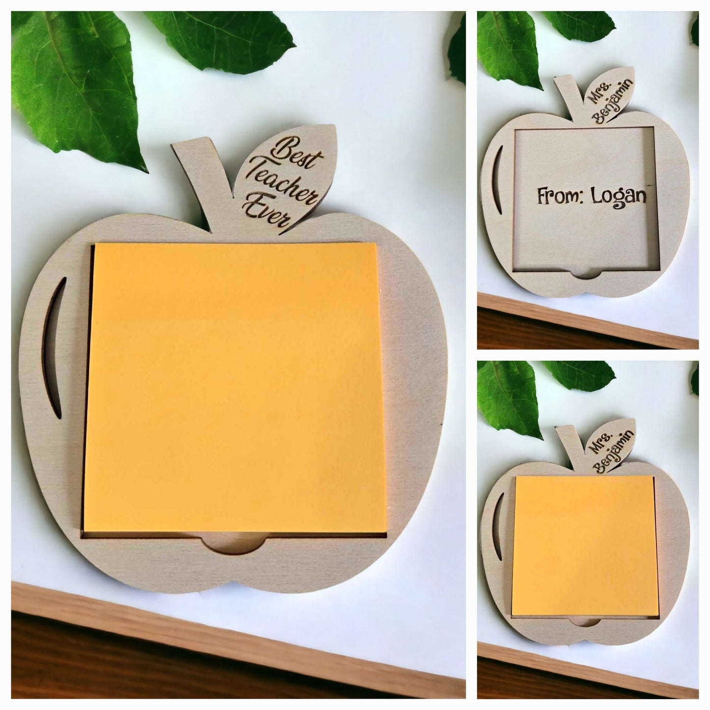 Teacher Apple Notepad holder Personalized