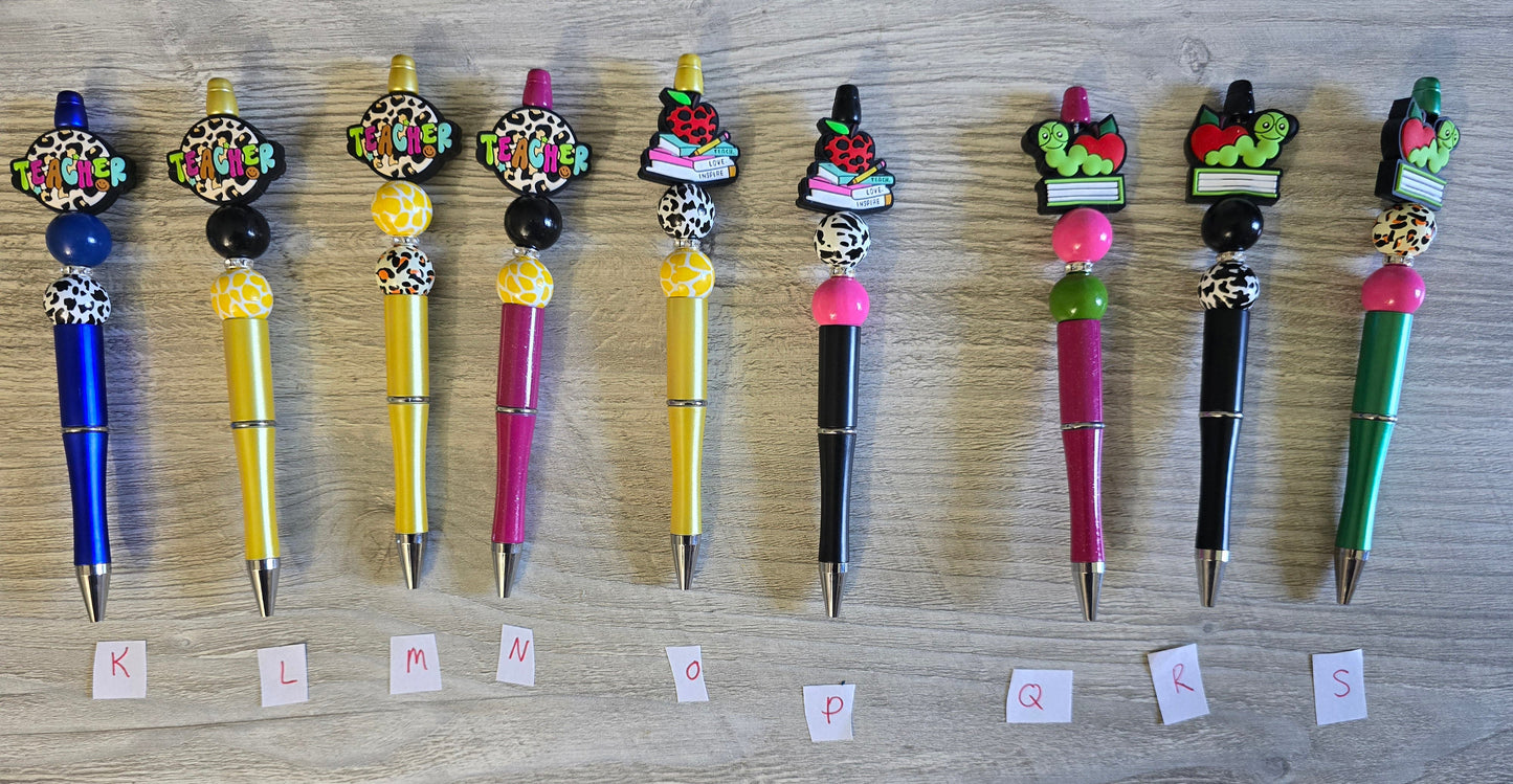 Teacher beaded pens