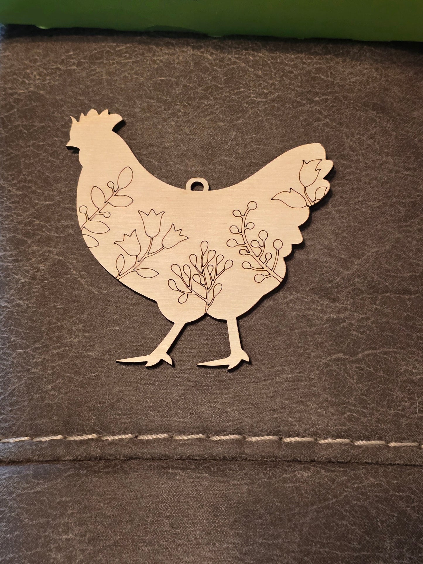 Chicken with flowers Ornament