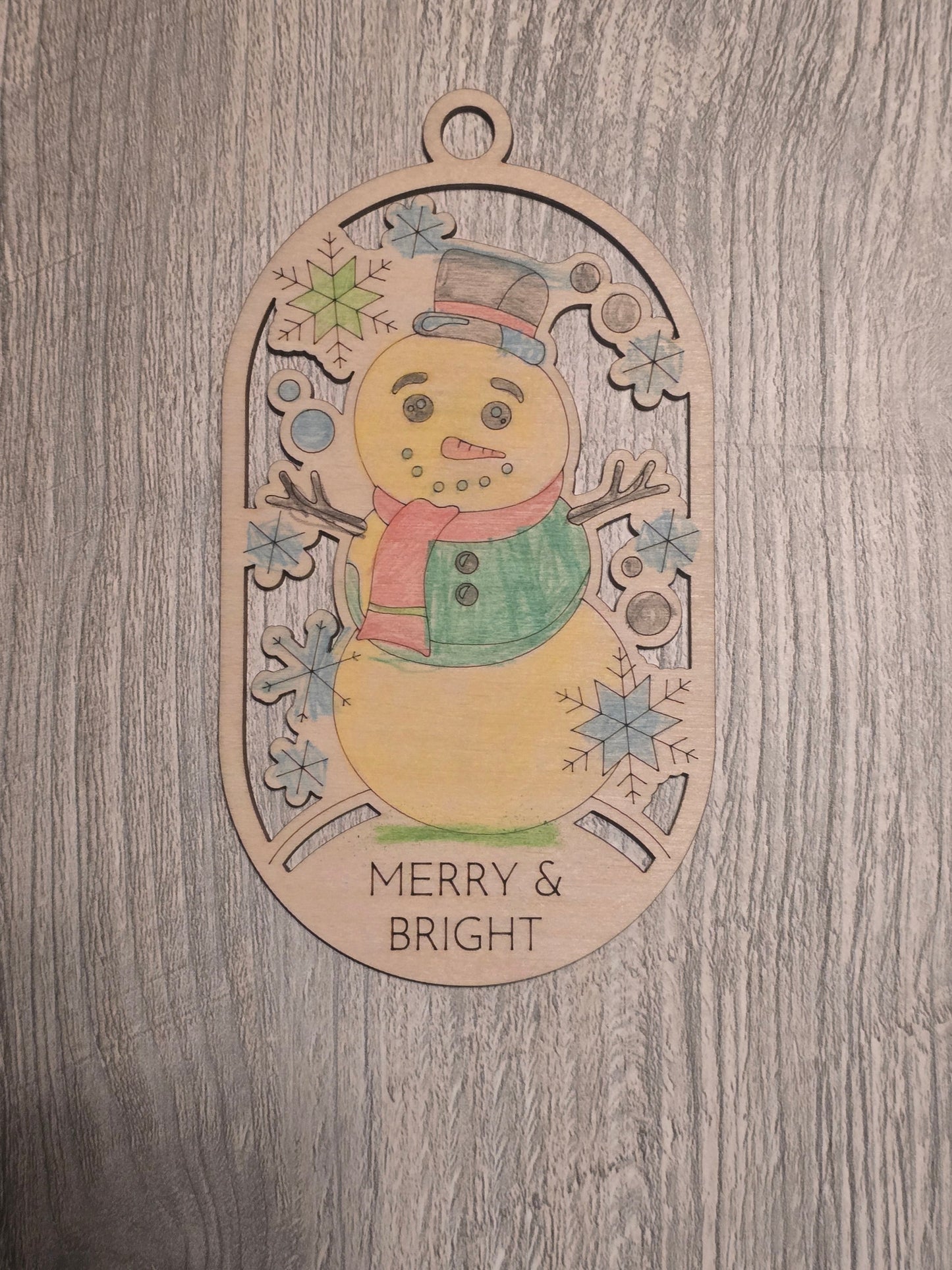 Merry & Bright Christmas Ornaments coloring kits