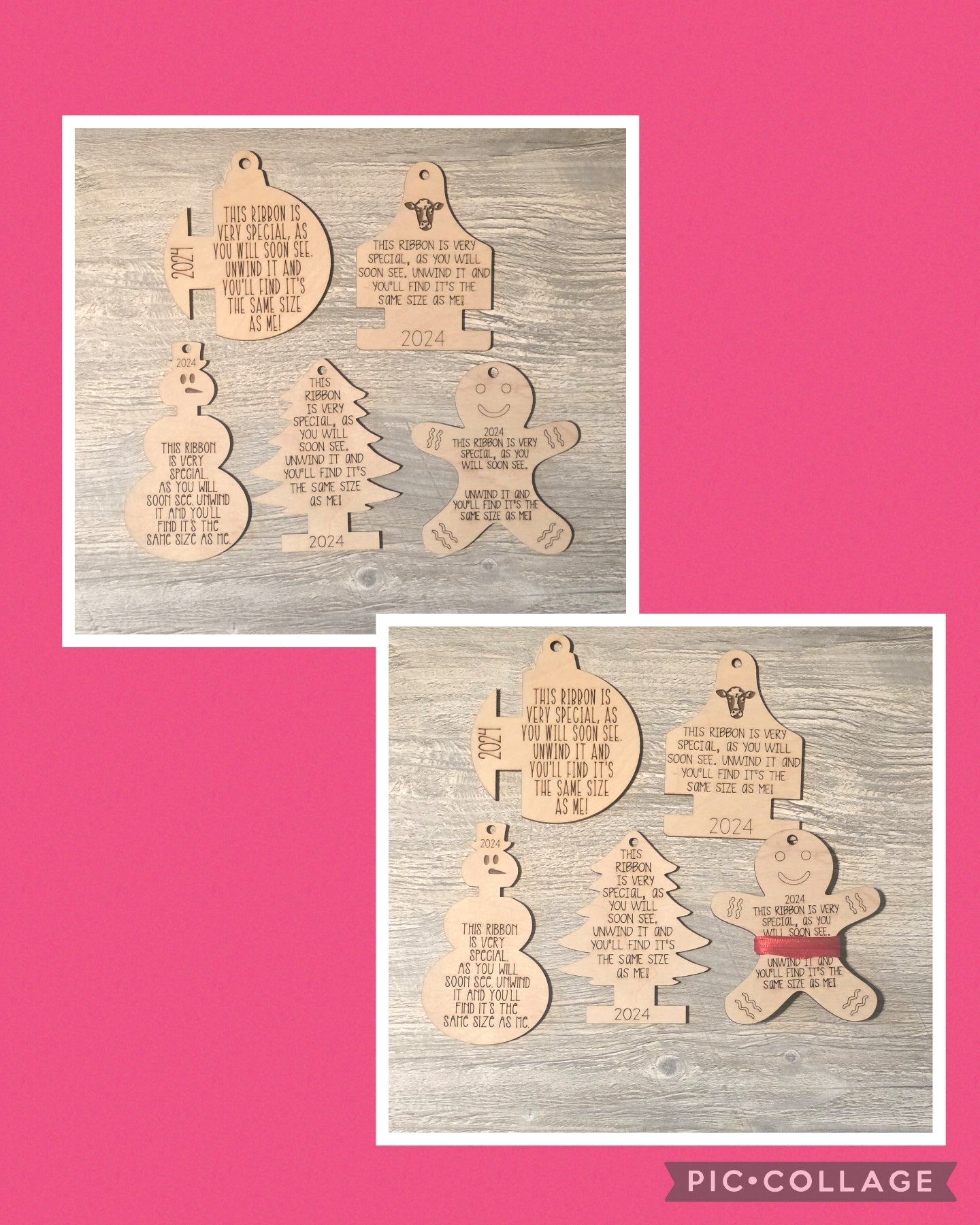 2024 Height Christmas Ornaments Multiple shapes