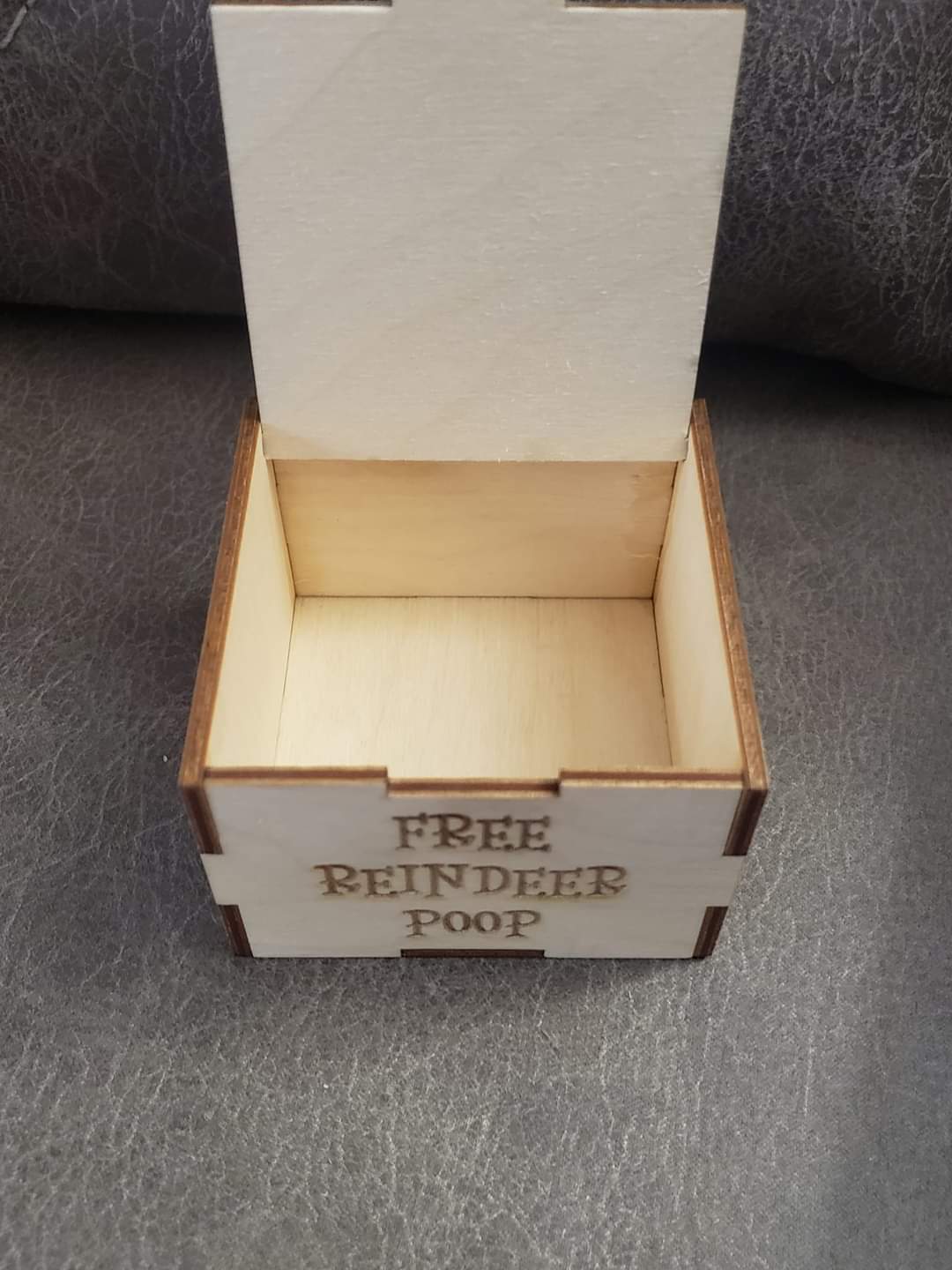 Free Reindeer Poop Box prop for elf