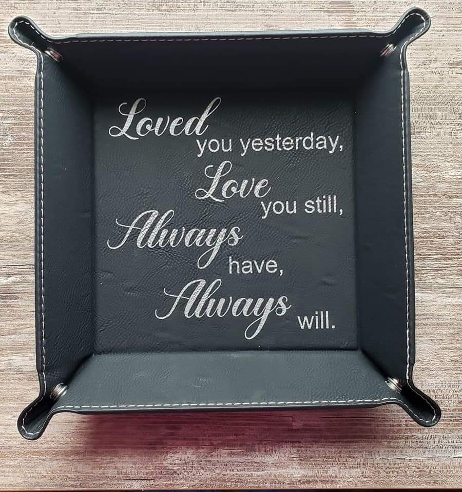 Leatherette Trays Multiple Options Personalized