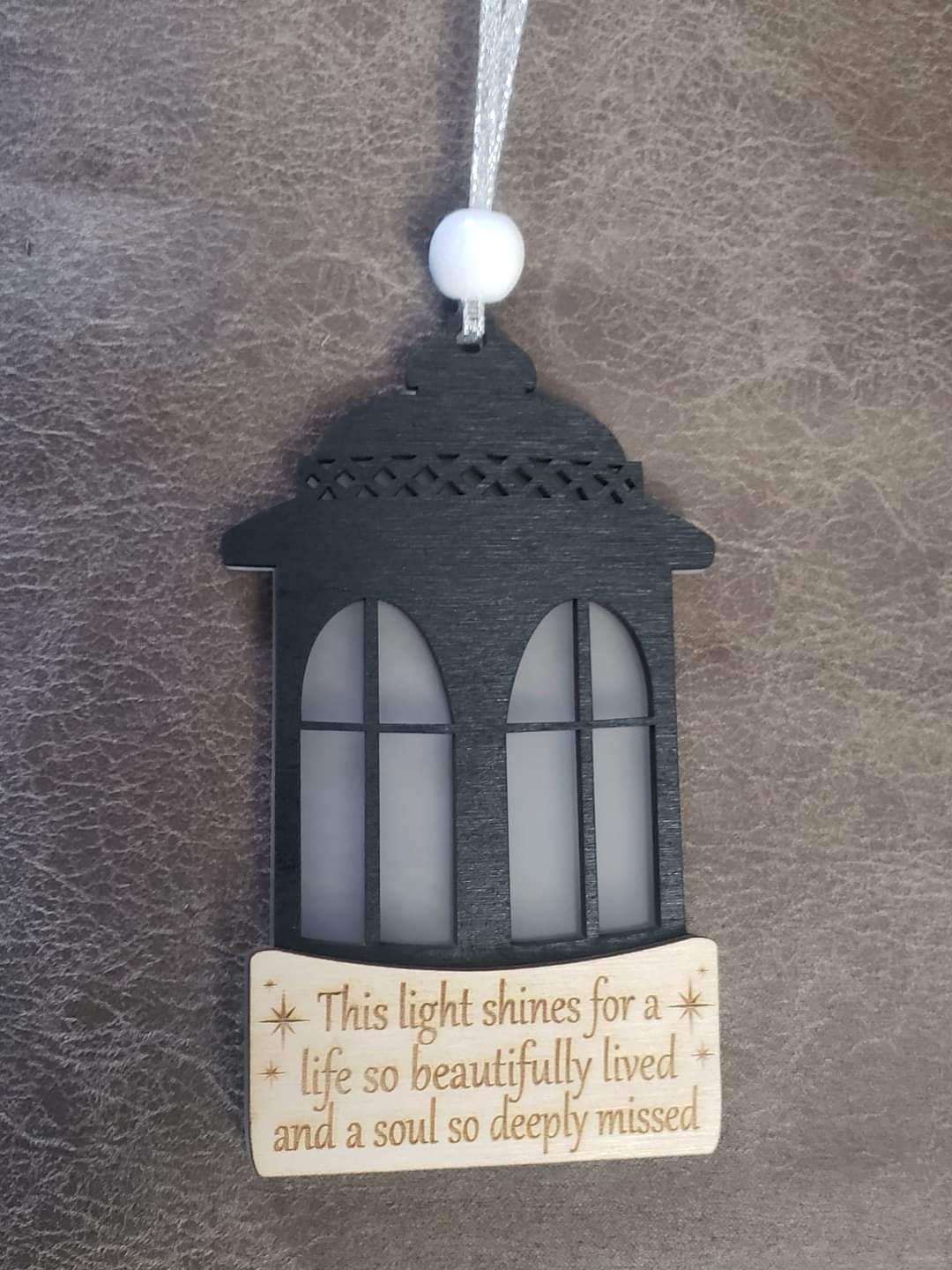 Lantern Shaped Christmas Ornament This light shines for a life so beautifully lived and a soul so deeply missed Memorial