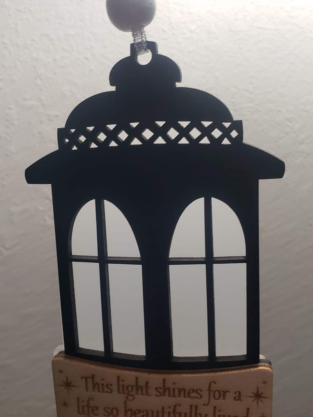 Lantern Shaped Christmas Ornament This light shines for a life so beautifully lived and a soul so deeply missed Memorial