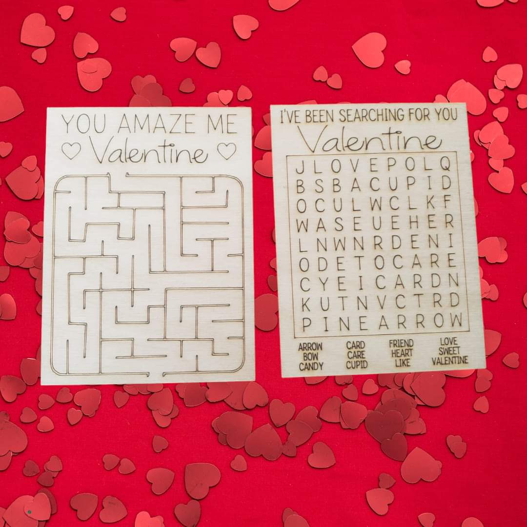 Valentine's Day Games Maze or word search
