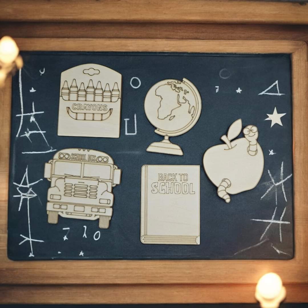 Back to School wood pieces DIY