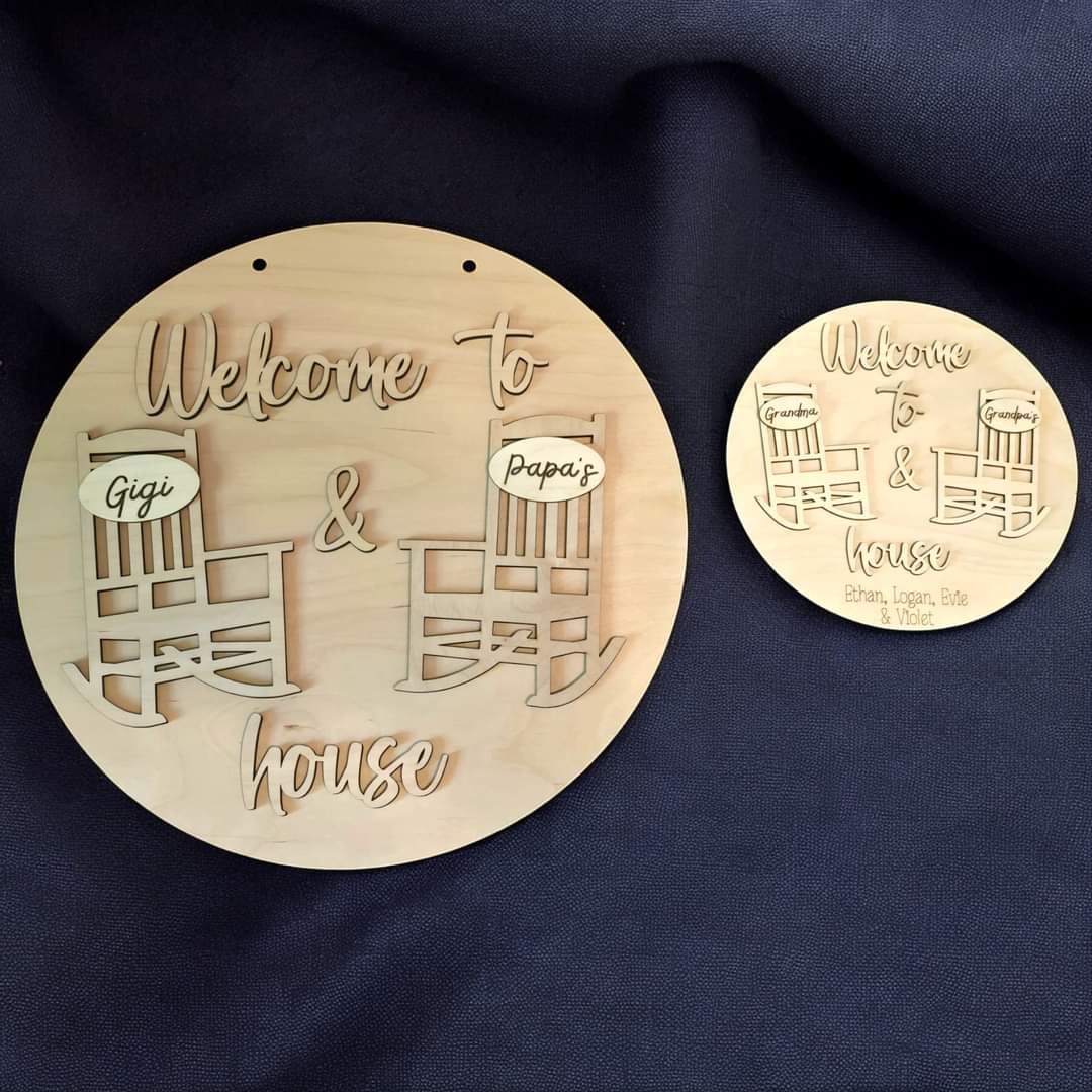 Welcome to Grandparents House Signs Personalized