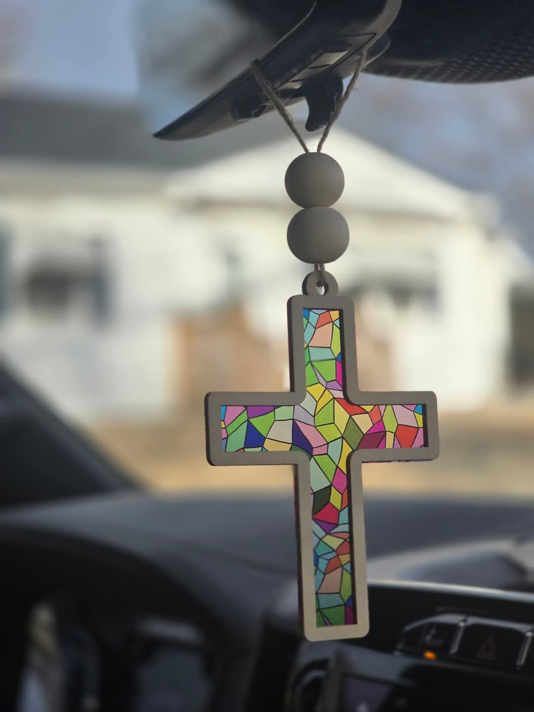 Stained glass Cross