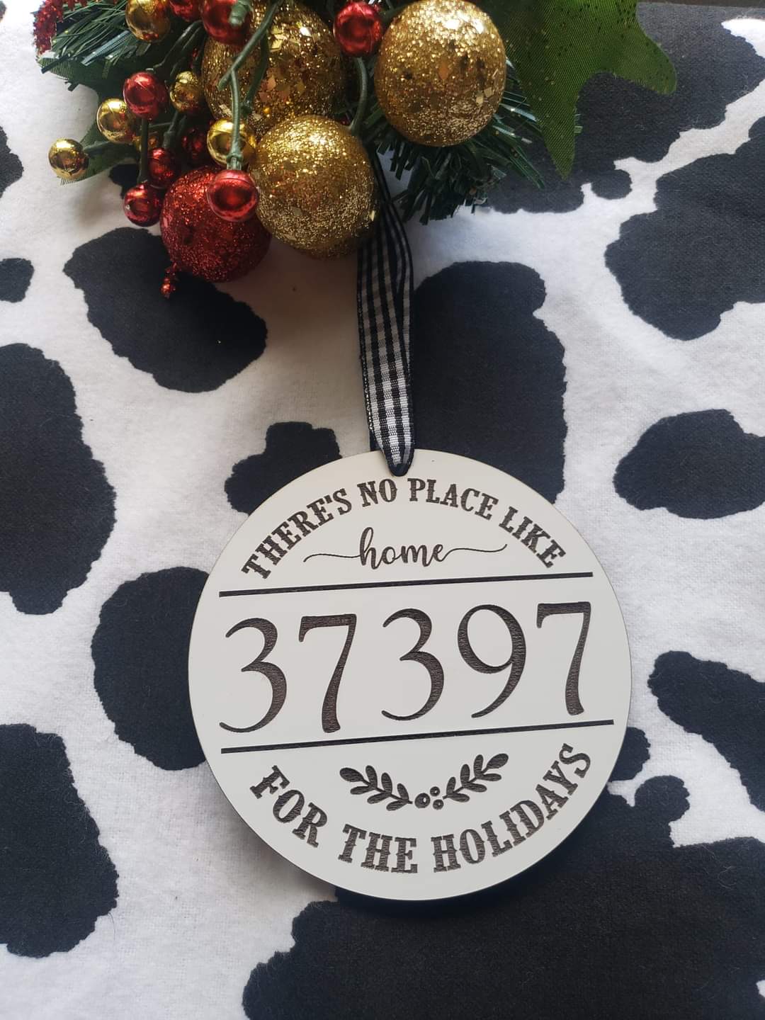 There's No Place Like Home Christmas Ornament Personalized