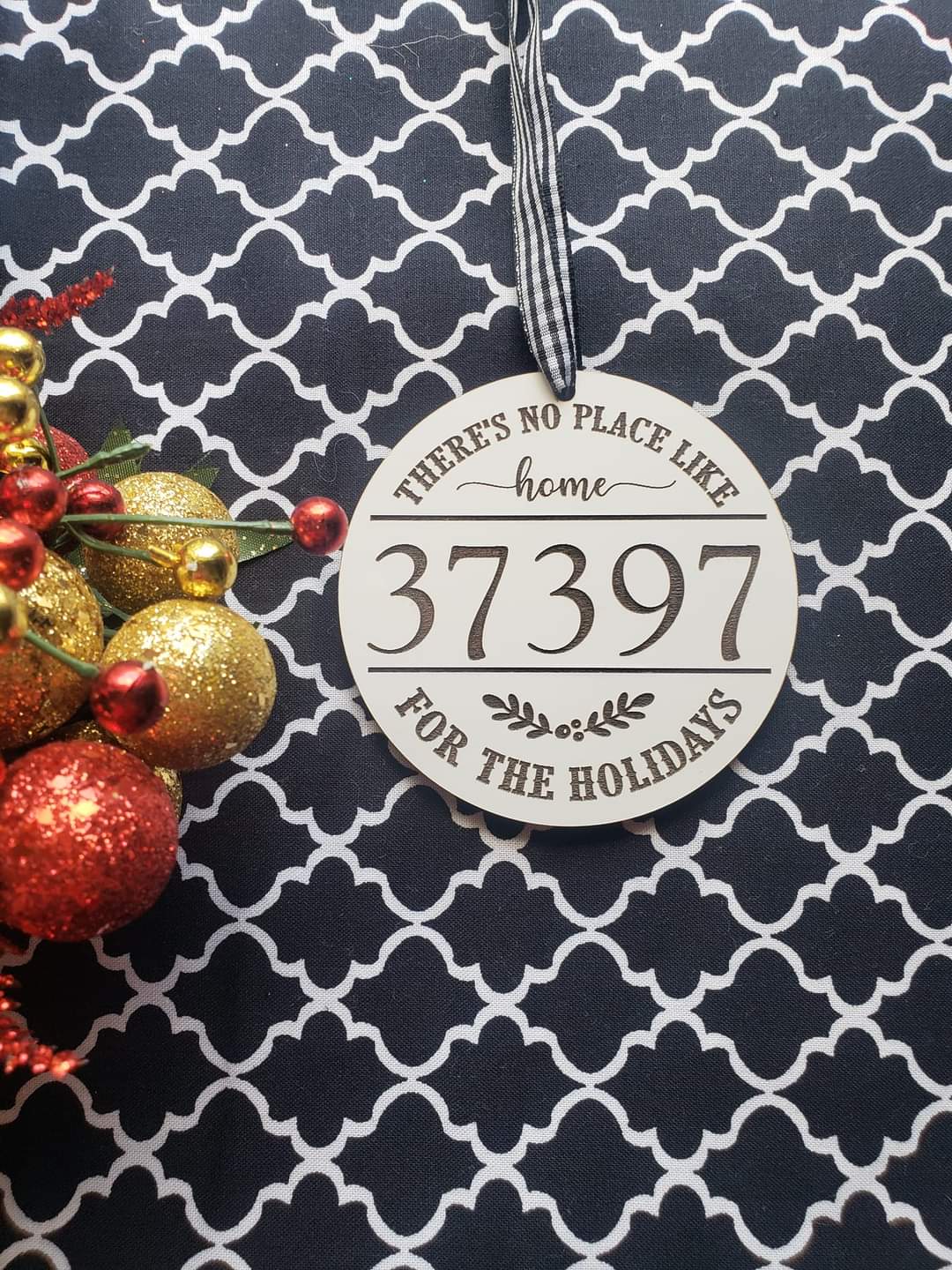 There's No Place Like Home Christmas Ornament Personalized