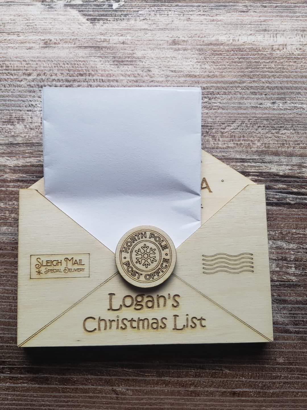 Dear Santa Letter holder Christmas Ornament Personalized