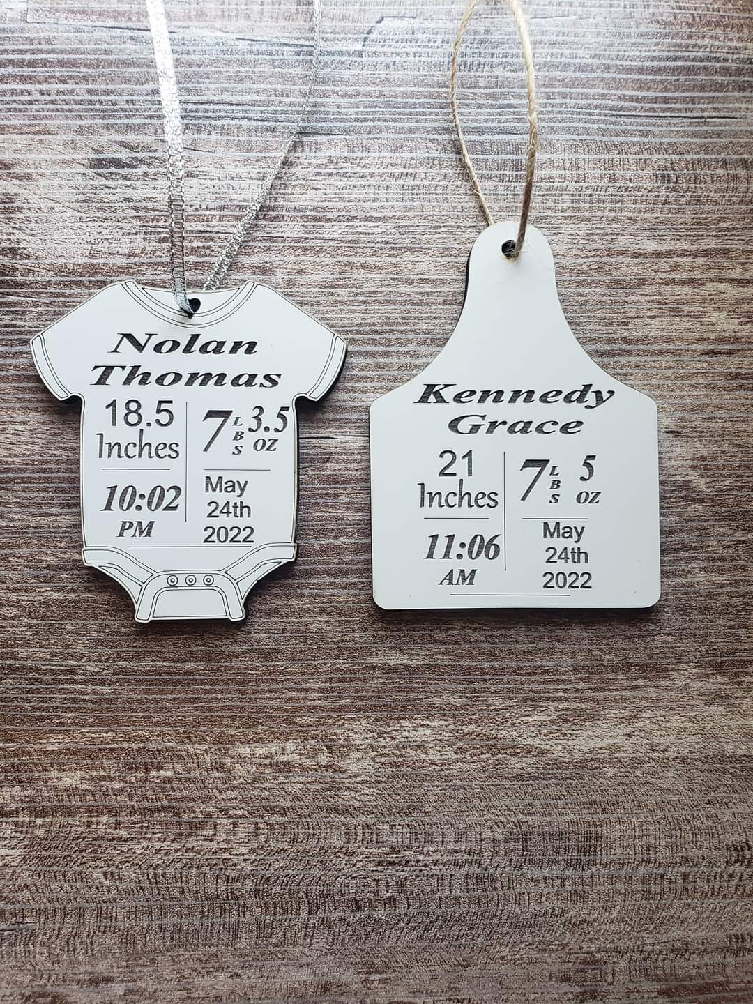 Baby Stat Christmas Ornament Personalized