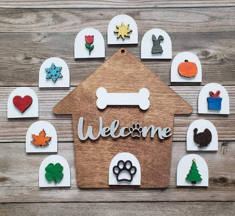 Dog House Interchangeable DIY sign
