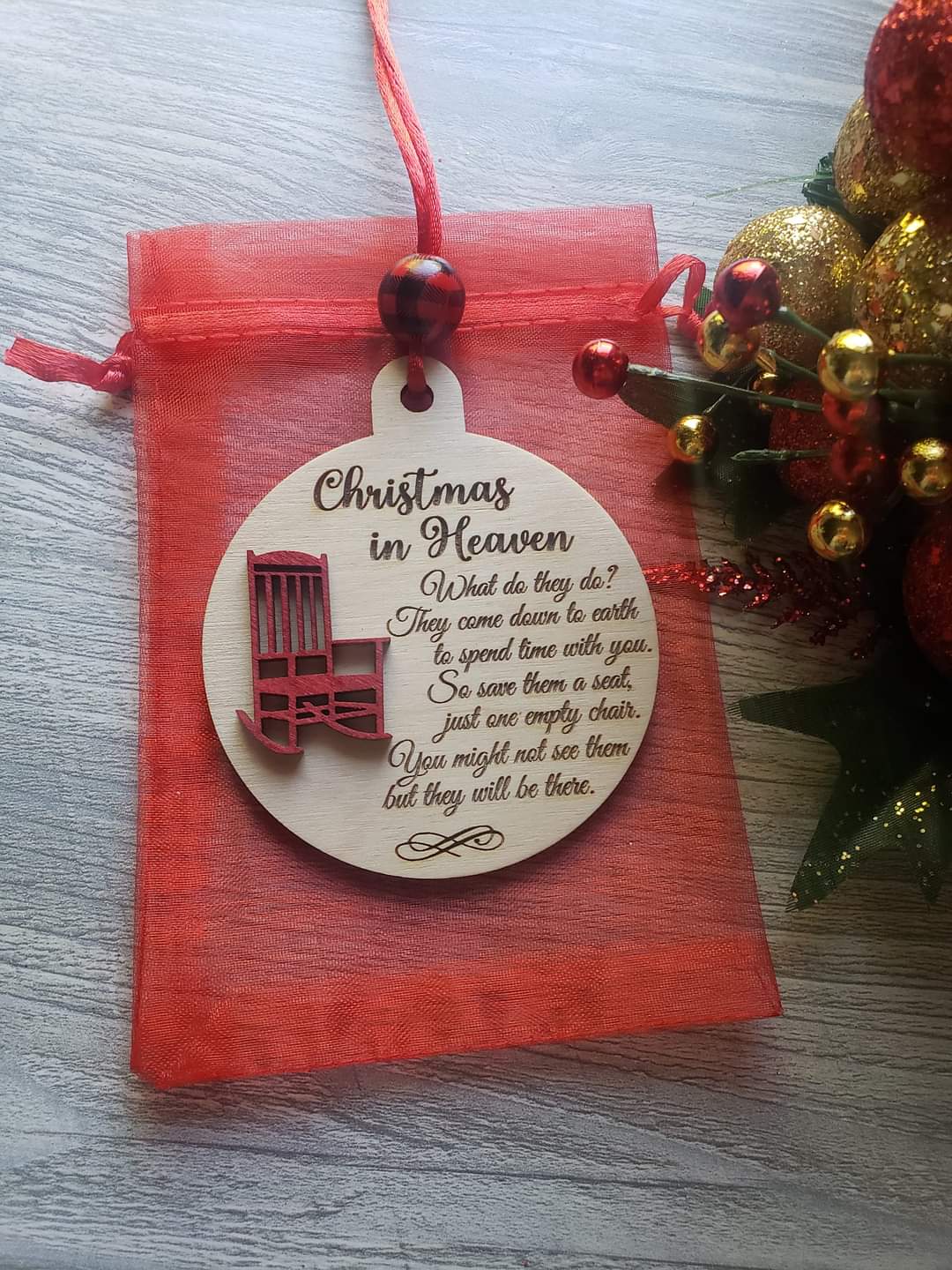 Christmas In Heaven with Bead Memorial
