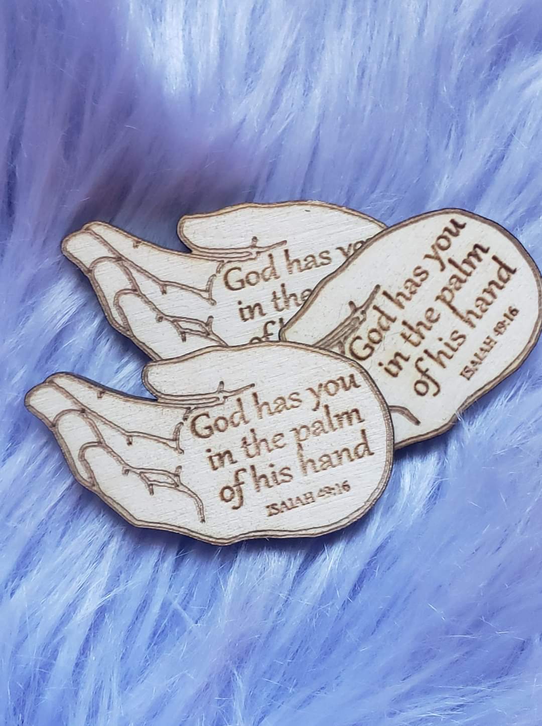 God has you in the palm of his hand tokens