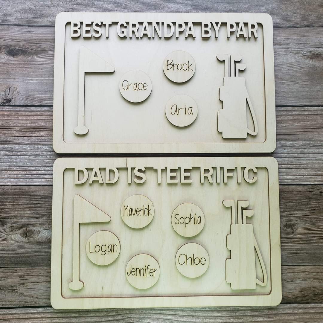 Father's Day Golf DIY Sign Personalized