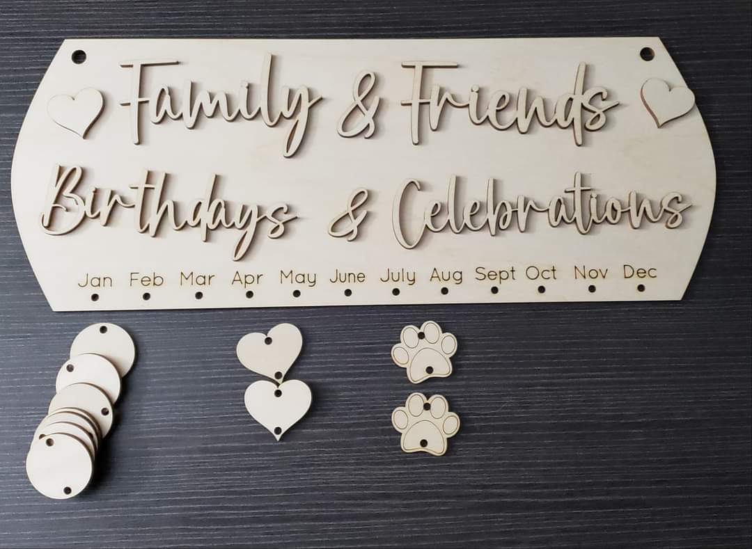 Family & Friends Birthdays & Celebrations Sign Personalized