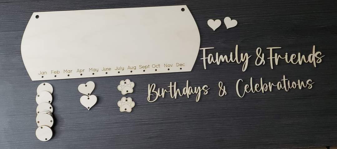 Family & Friends Birthdays & Celebrations Sign Personalized