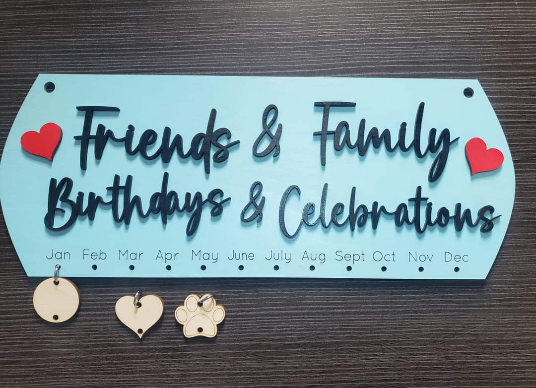 Family & Friends Birthdays & Celebrations Sign Personalized