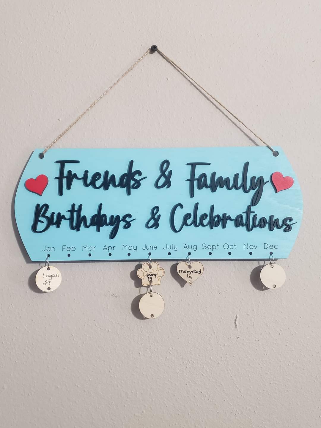 Family & Friends Birthdays & Celebrations Sign Personalized