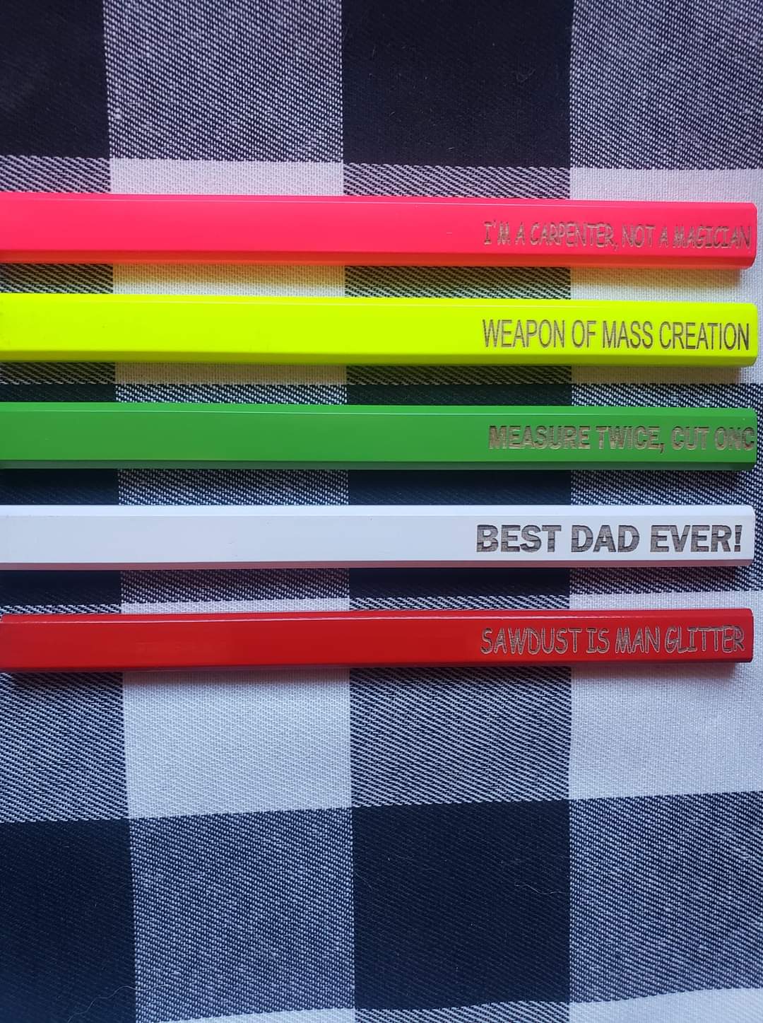 Carpenter Pencils Set of 5 Father's Day