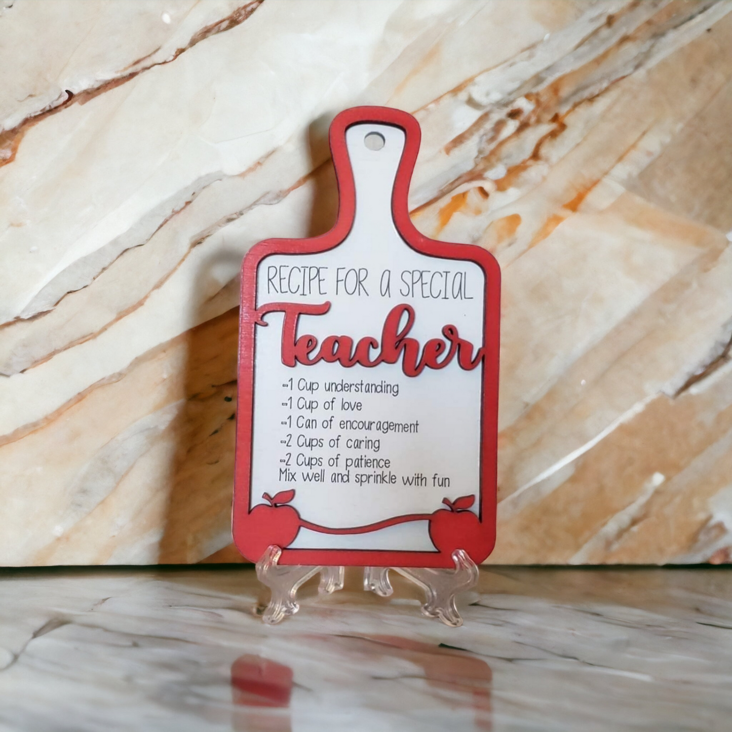 Recipe for a Special Teacher Decoration
